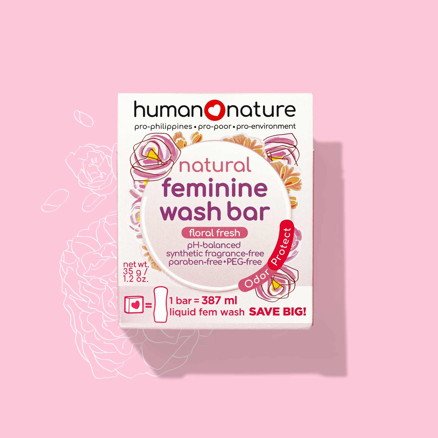 Natural Feminine Wash Bar 35g