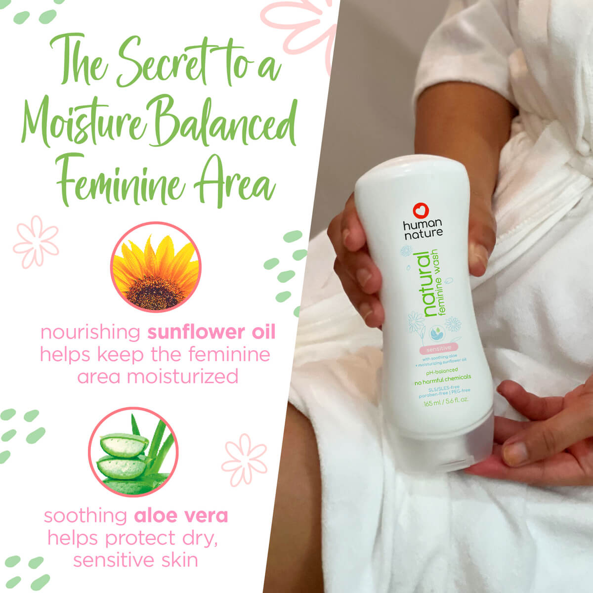 Natural Feminine Wash Sensitive 165ml